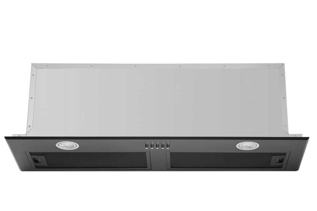 CONCEALED BLACK RANGEHOOD - 900MM