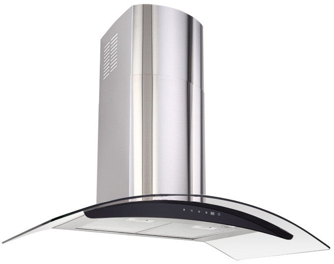 CURVED GLASS CANOPY RANGEHOOD - 900MM