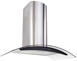 CURVED GLASS CANOPY RANGEHOOD - 900MM