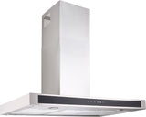 BLACK GLASS CANOPY RANGEHOOD - 900MM